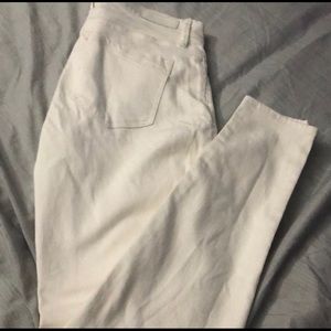 Express white jean leggings.